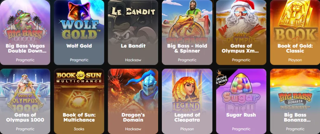 Games at Mania Casino