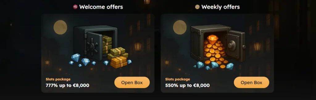 Offers at Mania Casino